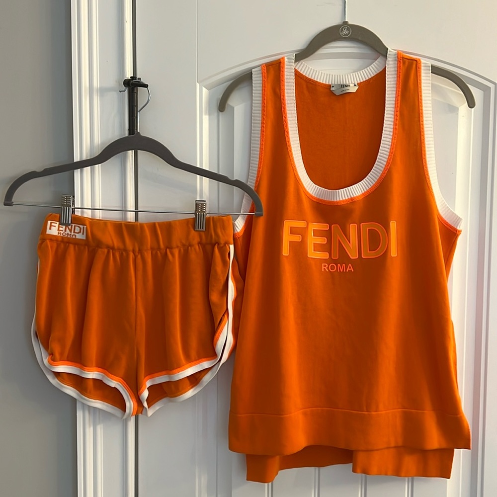 Like new Fendi shorts size 46 Tank size 44